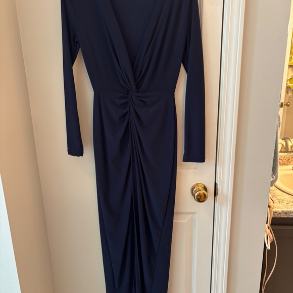 Navy Blue Jumpsuit with Attached Skirt - Picture 3 of 3